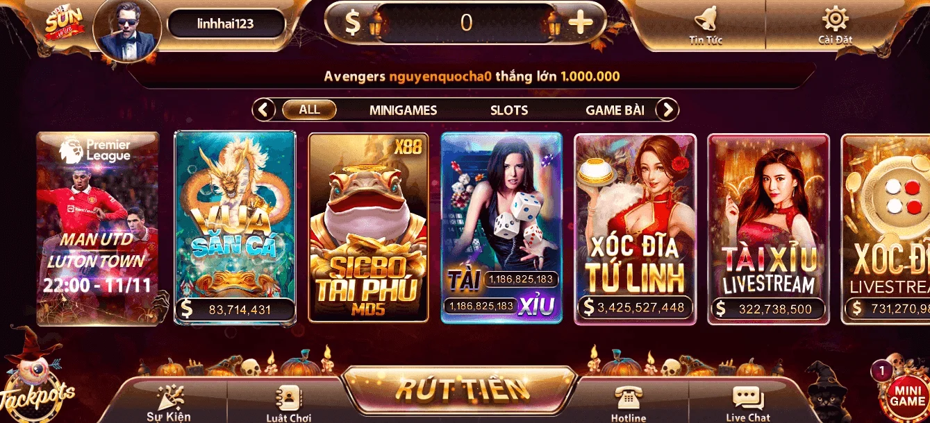 Khám phá kho game Sunwin cực đỉnh cao